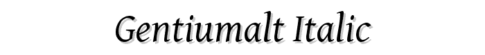 GentiumAlt Italic font